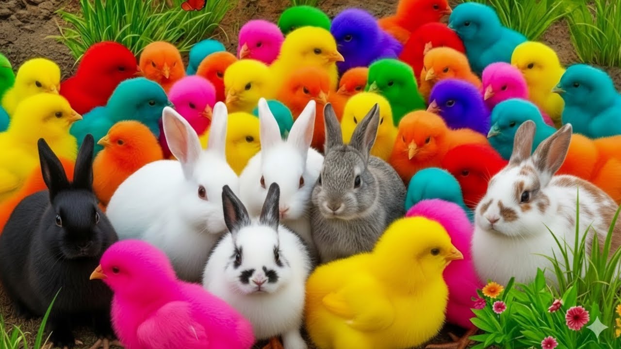 Catch Cute Colorful Rainbow Chickens 🐔🌈 | Funny Baby Chicks Compilation Part 2