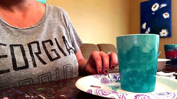 Ombr Alcohol Ink Tutorial on Mug