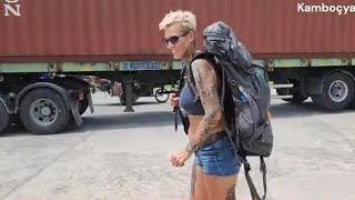 Kamboçya Sınırını Geçtik Tayland Bangkok a Otobüs...Vlog eğlence içerir.Sınırda Neler Yaşadık