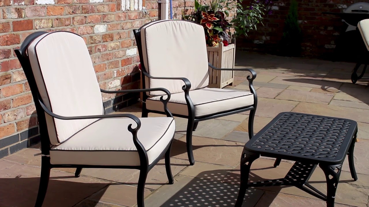 Cast Aluminium Garden Furniture Two Seater Lounge Set YouTube