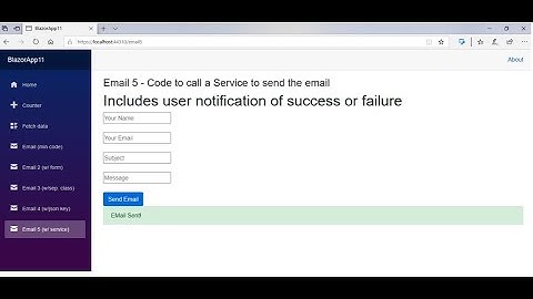 Blazor email - for Blazor TRUE beginners!