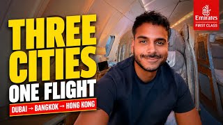Emirates First Class 2026 | Dubai to Bangkok to Hong Kong Full Experience