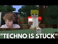 Tommyinnit reacts to Technoblade being Stucked in Prison - Dream SMP