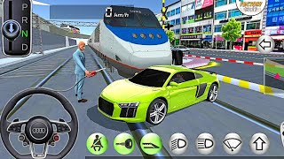 AUDI Car VS Bullet TRAIN- Driver's License Examination Sim- Best Android Gameplay HD