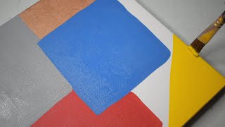 Minimalist Square Easy Simple Abstract Art Using Acrylic Paints | Paint With Me #8