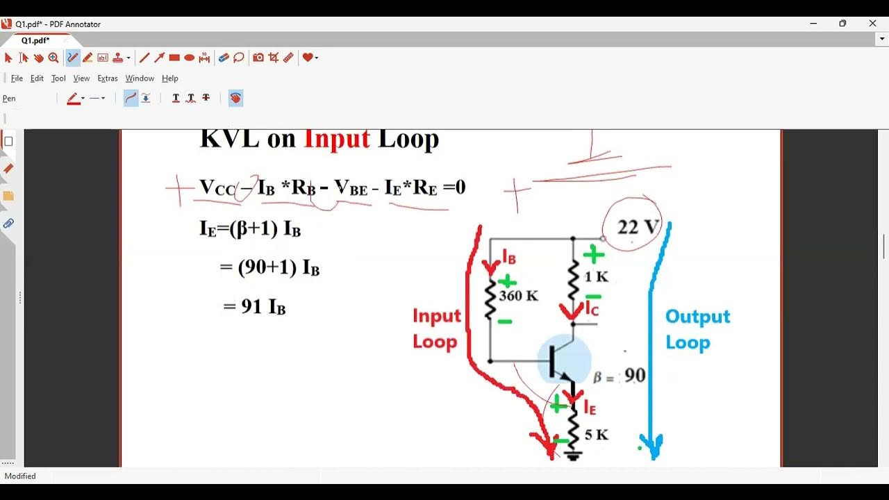 BJT Biasing Example مثال عن دوائر الانحياز للترانزستور YouTube
