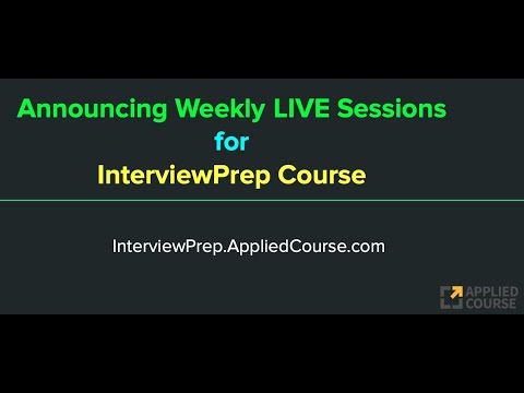 Announcing Weekly LIVE sessions for our InterviewPrep course