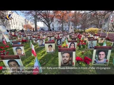 Washington, DC—December 4, 2022: Rally and Photo Exhibition in Support of the Iran Revolution