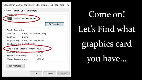 How to check graphics card on Windows 10 | Find your Graphics Card Properties (Easy Way)