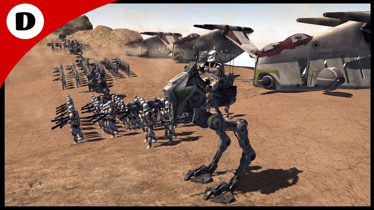 THE FIRST BATTLE OF GEONOSIS - Men of War: Star Wars Mod - YouTube