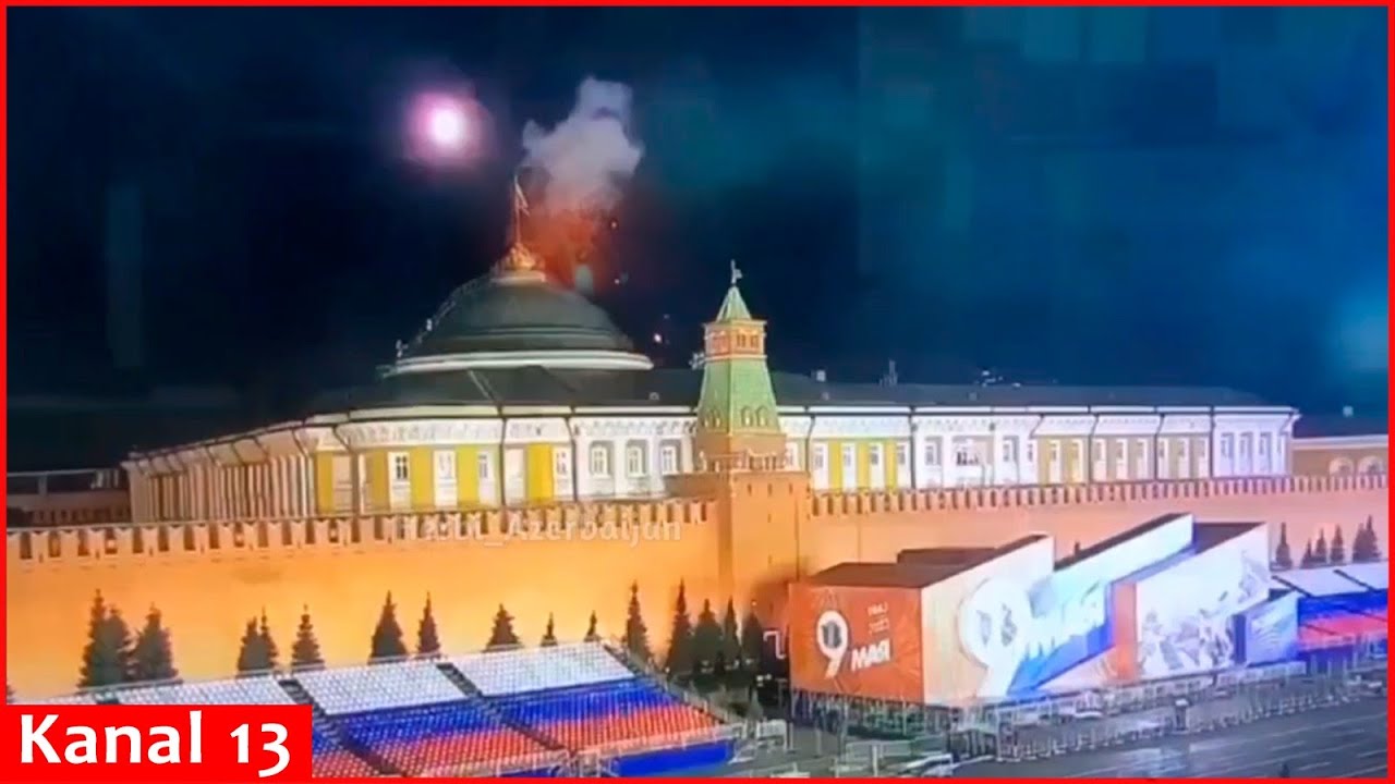 MOMENT Explosion seen over Kremlin palace in alleged Ukraine drone