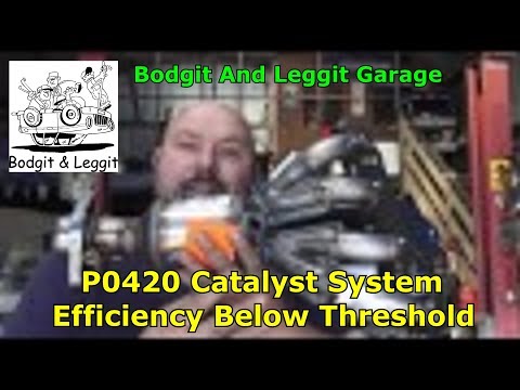 P0420 TOYOTA 촉매 시스템 임계 값 미만의 효율 뱅크 1 Bodgit 및 Leggit Garage