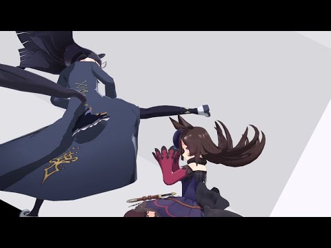 【ウマ娘mmd】黒対青