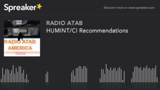 HUMINT/CI Recommendations