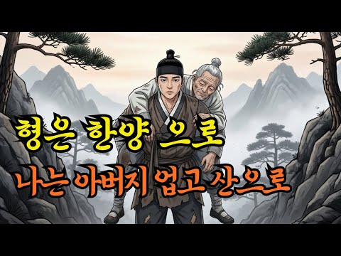 형은 한양 으로 ㅣ 나는 아버지 업고 산으로 ㅣ  #야담 #효도 #밤에듣는 야담 #형제 #아버지업고