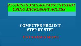 Build a Student Records Management System in MS Access (Full Step-by-Step Tutorial)