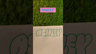 Ashley Bubble Letter ✍️ | Satisfying Name Art #Shorts