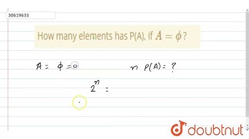 How many elements has P(A), if `A = phi` ?
