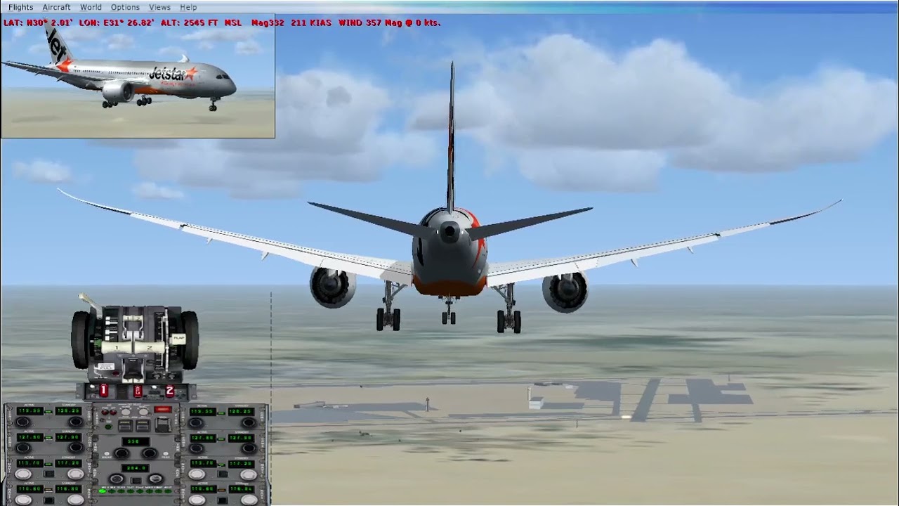 JetStar Airlines Boeing B787-88GEnx Flight JV73K GoAround @ Cairo Intl. Airport (HECA)