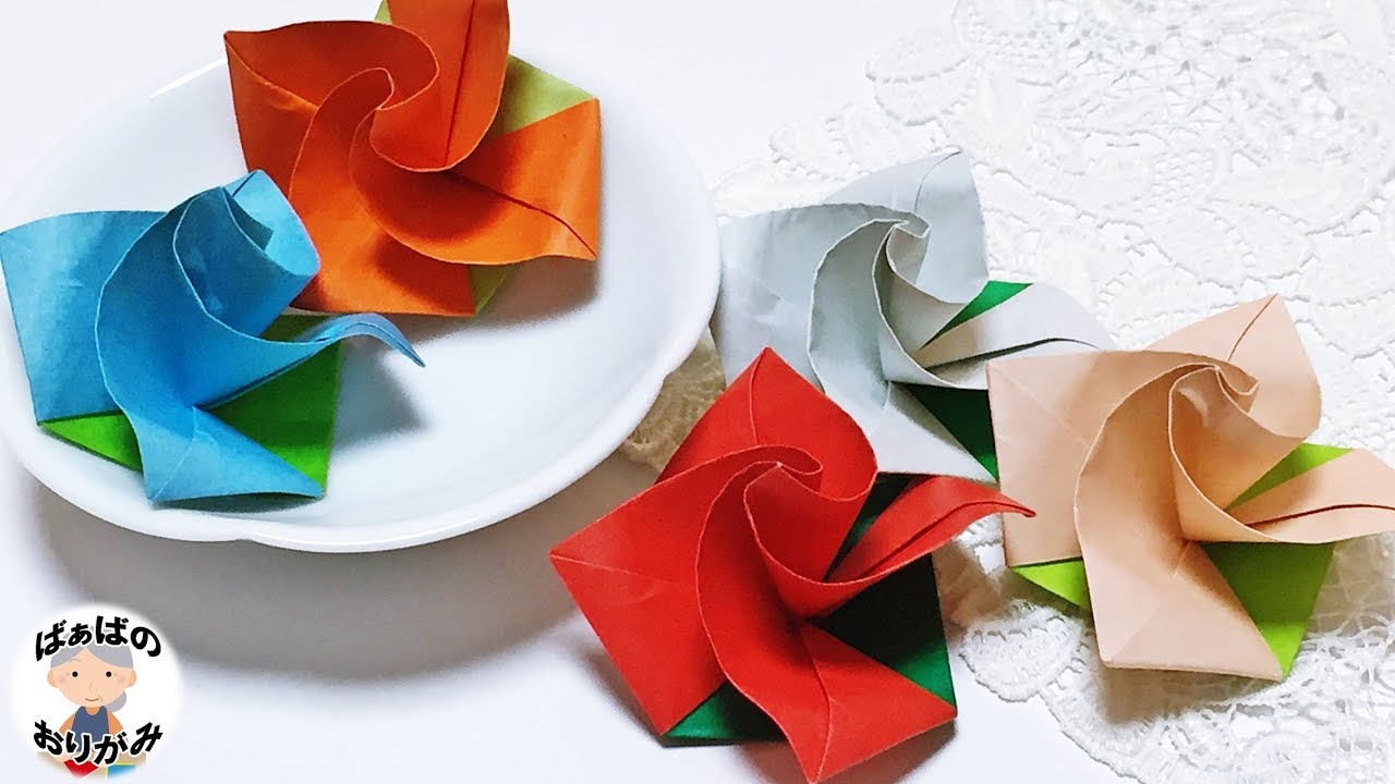 Origami Twisted Rose: A 3D rose flower [Audio commentary included