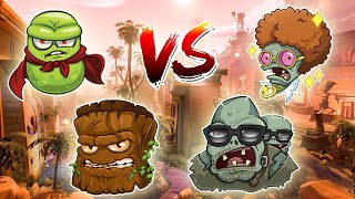 Super Bean and Big Stump vs Disco Zombie and Giga Gargantuar
