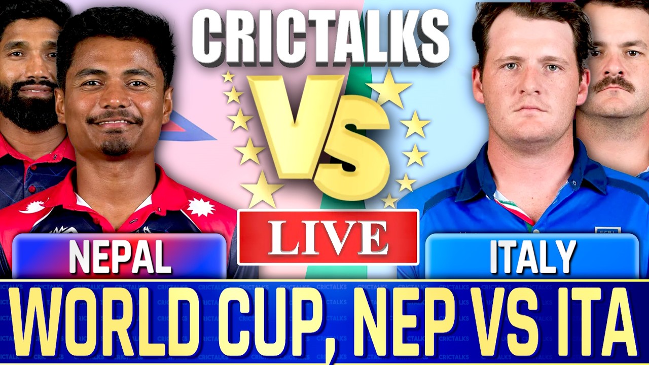 🔴 Live: Nepal vs Italy, World Cup, Live Cricket Match Commentary, Scores 2nd Innings