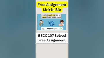 Download IGNOU BECC 107 Solved Free Assignment 2024-25  #ignou  #ignouassignmentfrontpage