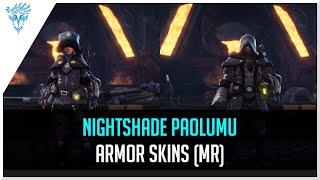 MHW Iceborne - All Nightshade Paolumu Armor Skins | Male, Female, MR | Preview