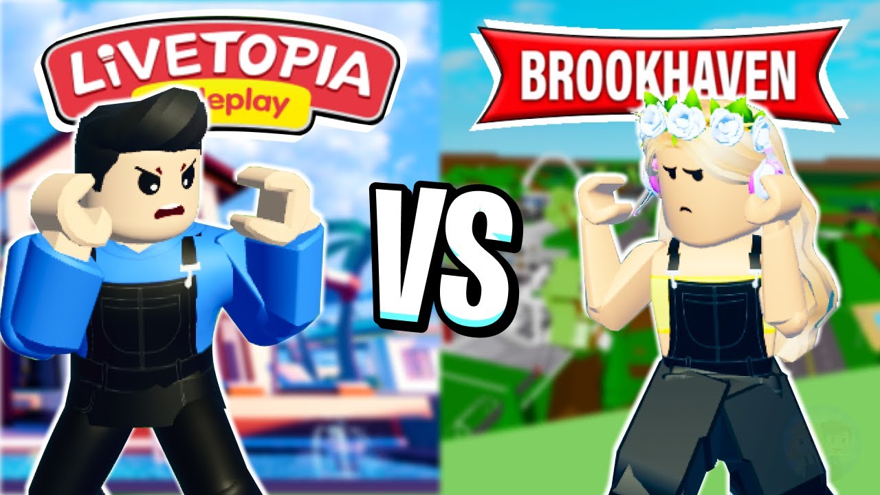 QUAL JOGO É MELHOR BROOKHAVEN RP OU LIVETOPIA ROLEPLAY ROBLOX ? 