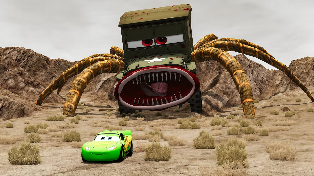 Epic escape from Lightning McQueen Eater, Sofa Eater, Mack Eater BeamNG Drive CompilationBeamNGDrive