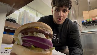 Avocado Burger mukbang 