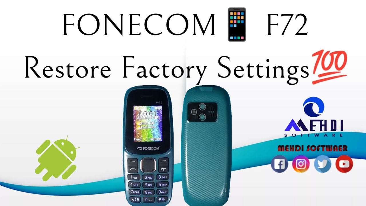 FONECOM📱F72 Restore Factory Settings💯طريقة إعادة ضبط إعدادات المصنع ...