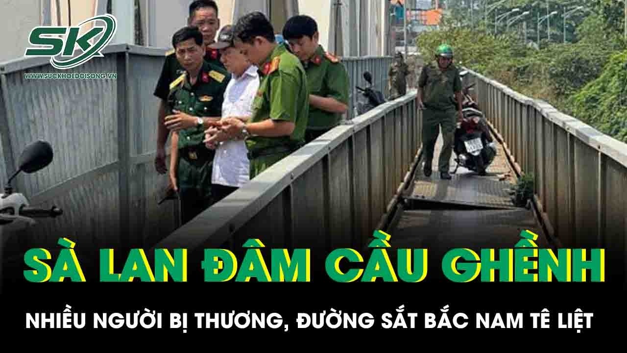 Tai nạn nghiêm trọng: Sà lan tông cầu Ghềnh, nhiều người bị thương, đường sắt Bắc Nam tê liệt