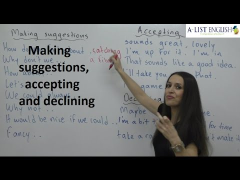 declining แปลว่า New Making suggestions, accepting, declining in English