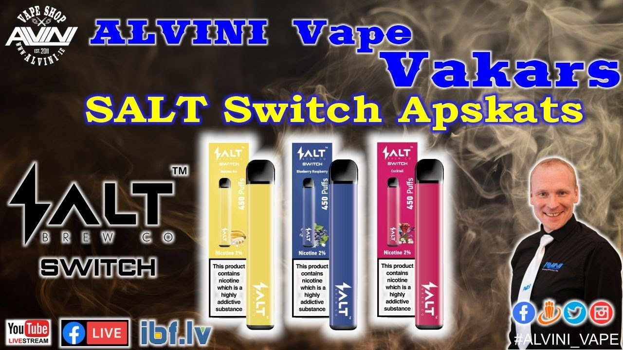 SALT SWITCH - Vienreizjo veipu tests un apskats