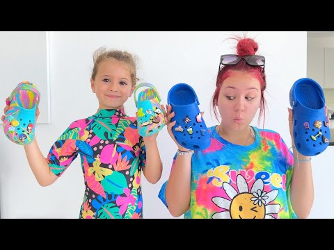 Ruby and Bonnie New Crocs and decorating them