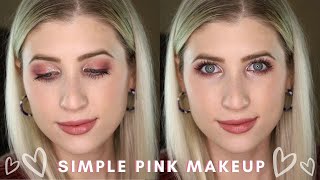 Easy VALENTINE&#39;S Day Makeup // Simple PINK MAKUEP Tutorial