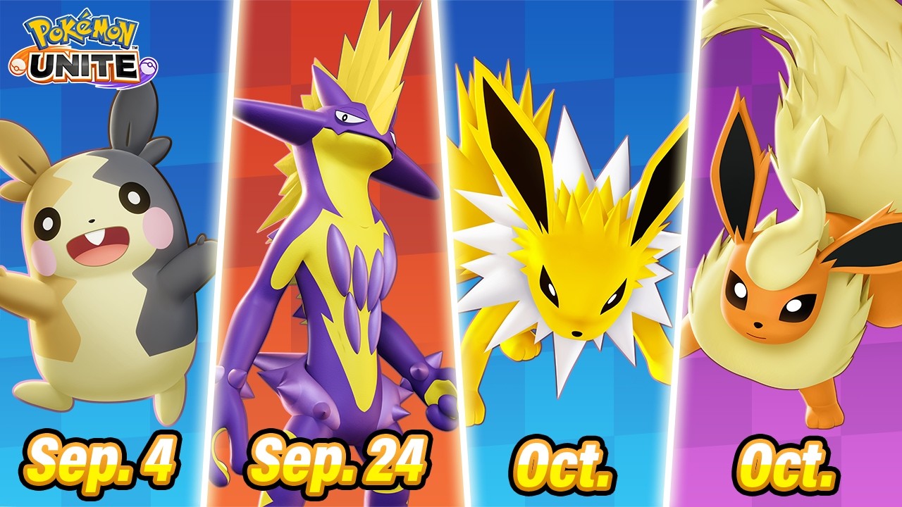 Pokemon UNITE adds Morpeko, Toxtricity, Jolteon and Flareon - completing the Eeveelutions