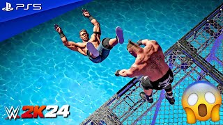 WWE 2K24 - Brock Lesnar vs. John Cena - Water in a Cell Match | PS5™ [4K60]