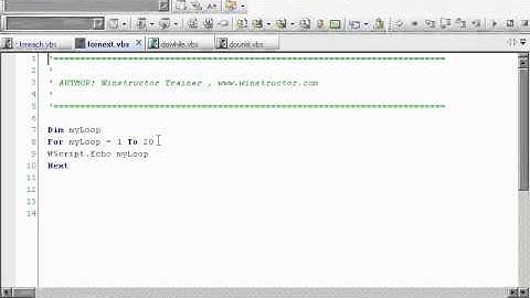 VBScript - Loops (5 - 9)