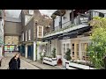 London Walk Hampstead, High Street and Little Alleys, Side Streets - 4K HDR