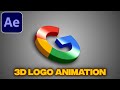 3D Logo Animation Tutorial in After Effects | No Plugins | 3D Intro Tutorial 2024