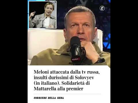 Video Meloni attaccata dalla tv russa, insulti durissimi in italiano di Solovyev