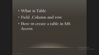 What is table and how to create table in ms access|| Learning Times