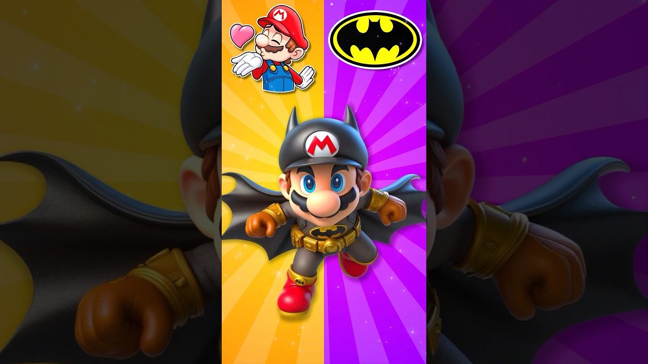 Batman Mario rushes to the rescue