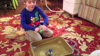 BeyStacking - A World's First: Stacking BeyBlades!