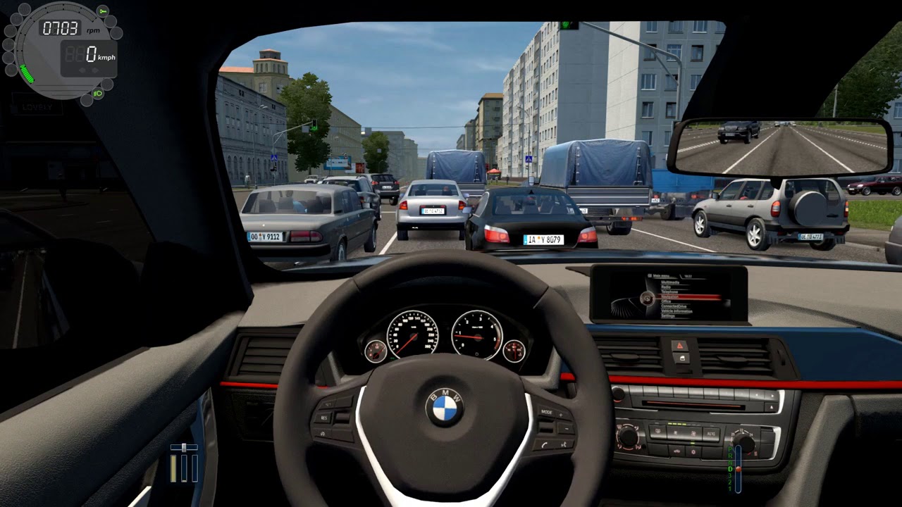 Bmw city car driving