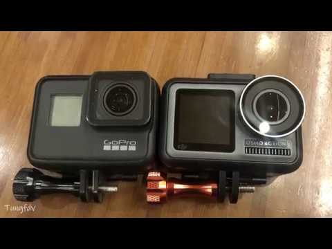 thử nhanh tính năng chống rung của DJI Osmo Action so với Gopro Hero 7 Black - YouTube