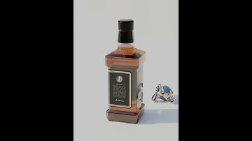 3D Whisky Bottle - Blender 3D model