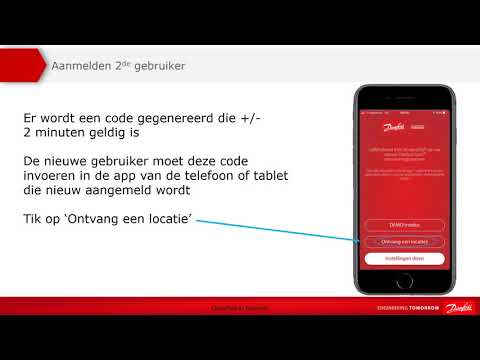 Danfoss Icon™ App module   aanmelden van extra gebruikers